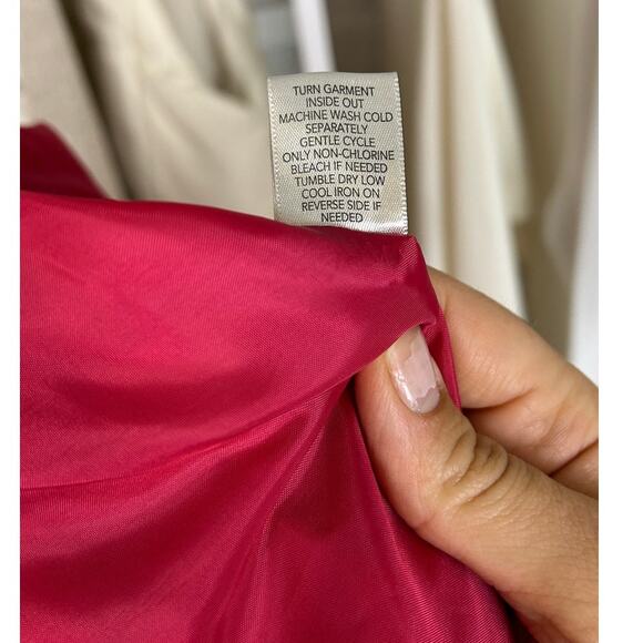 CJ Banks Women's Size X (14W)Pink Ruffle Drawstring Collar Zip Up Vest #0494 - Picture 10 of 13